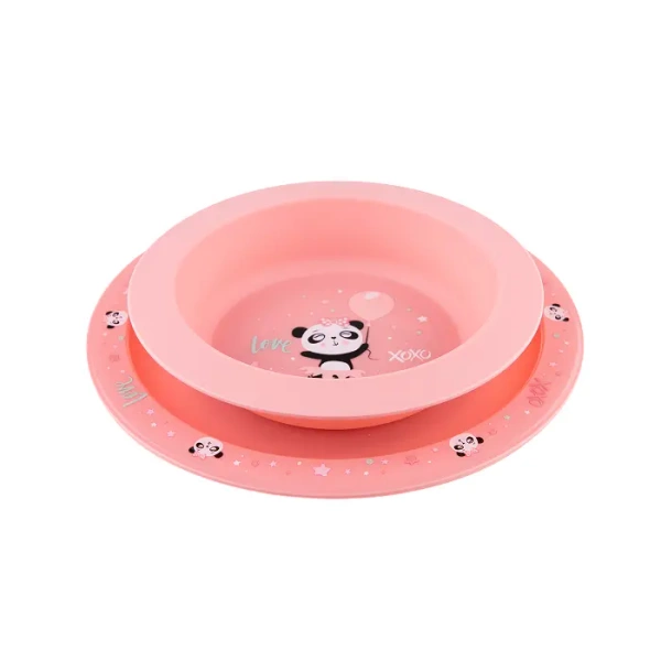 CANPOL BABIES - zestaw naczyń 2elem. EXOTIC ANIMALS | różowy