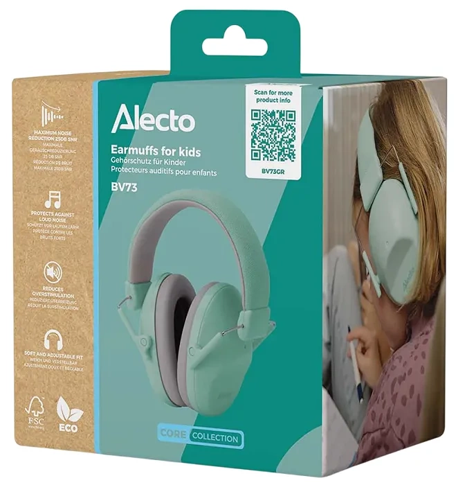 ALECTO BV73GR - słuchawki wygłuszające dla dzieci od 5. roku życia | Zielone
