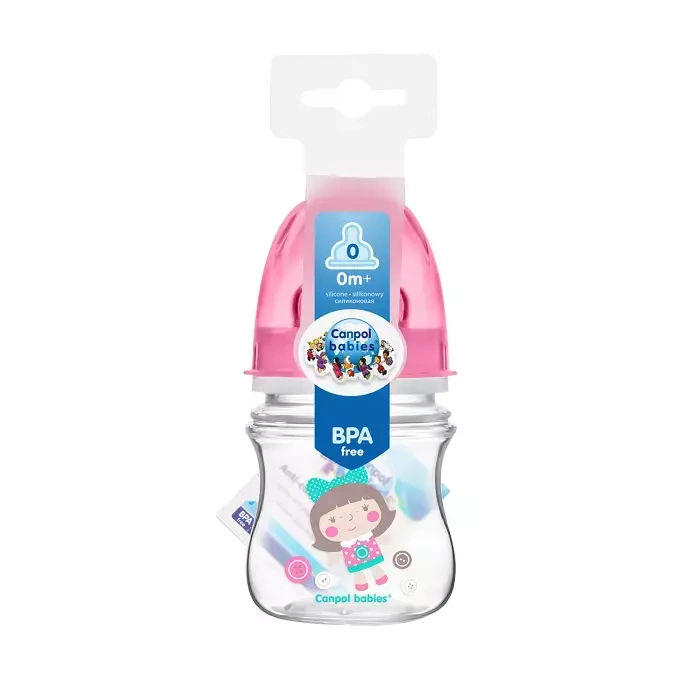 CANPOL BABIES - butelka szeroka antykolkowa 120ml PP EasyStart | TOYS