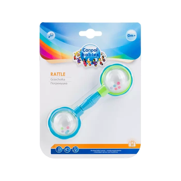 CANPOL BABIES - grzechotka SZTANGA | niebieska