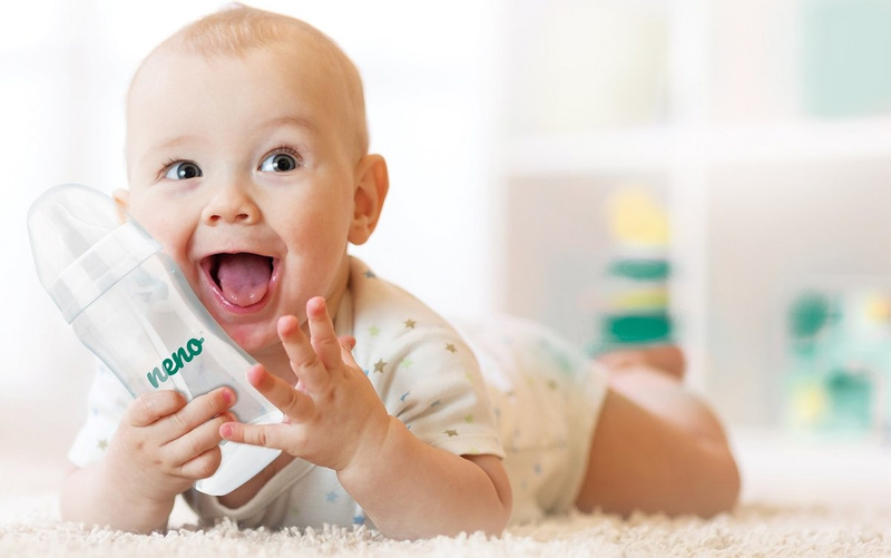 NENO Bottle 300 - 2 x butelka do karmienia i nauki picia ze smoczkiem | 300 ml