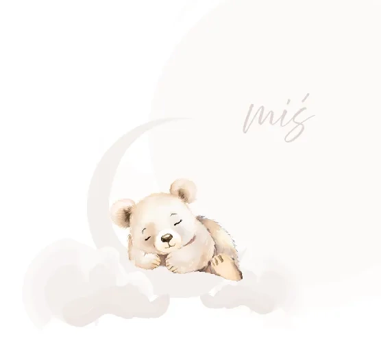 YOONCO - przewijak miękki, tapicerka 50x70 cm na komodę | Miś Sweet Dreams