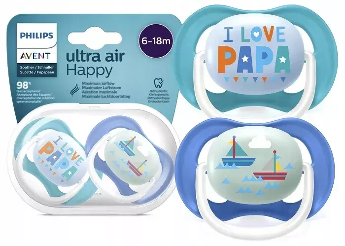 PHILIPS AVENT Ultra Air - smoczek ortodontyczny 2 szt. | 6-18 m