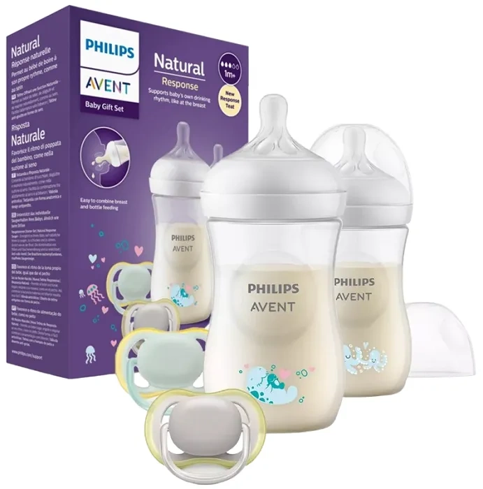 PHILIPS AVENT Natural Response - zestaw: 2 butelki 260 ml + 2 smoczki Ultra Air | 0 m+
