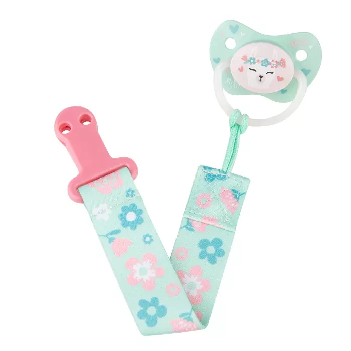 CANPOL BABIES - tasiemka do smoczka uspokajającego EXOTIC ANIMALS | różowa