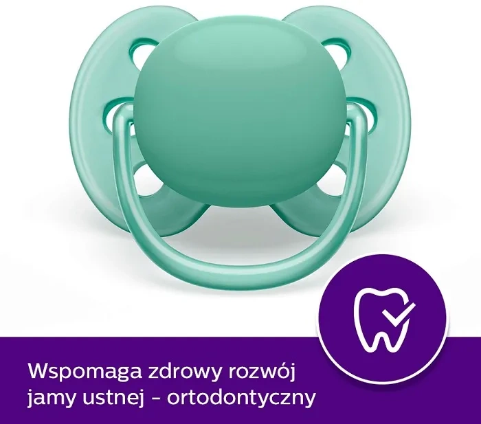 PHILIPS AVENT Ultra Soft - smoczek ortodontyczny 2 szt. | 0-6 m