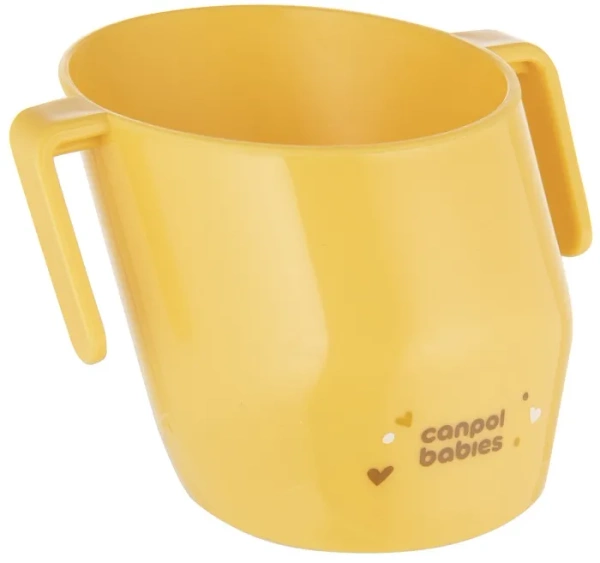 CANPOL BABIES Smart Cup - sprytny kubek do nauki picia z uchwytami 12 m+ | Żółty