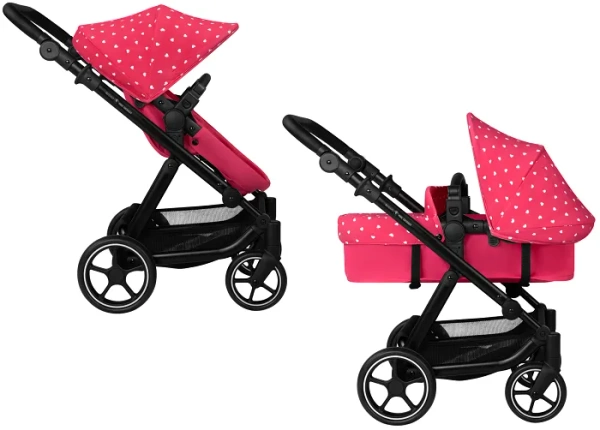 ABC DESIGN Migno - wózek dla lalek 2w1 (spacerówka + gondola) | Candy