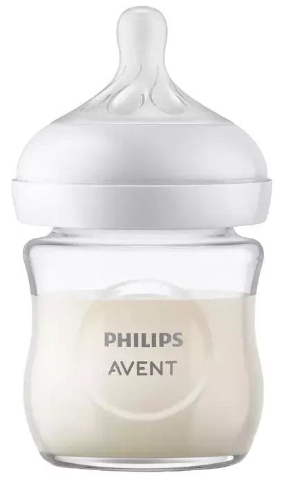PHILIPS AVENT Natural Response - szklana butelka antykolkowa 120 ml | 0 m+