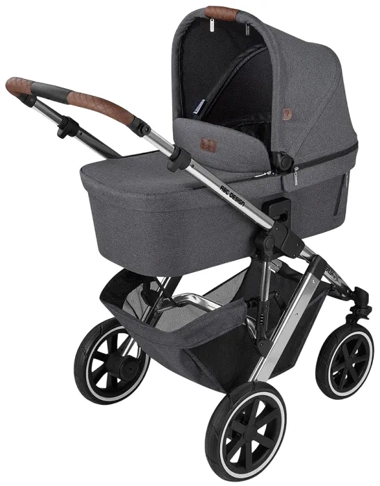 ABC DESIGN Salsa 4 Air - wózek wielofunkcyjny, zestaw 2w1 + okrycie na nóżki | Asphalt