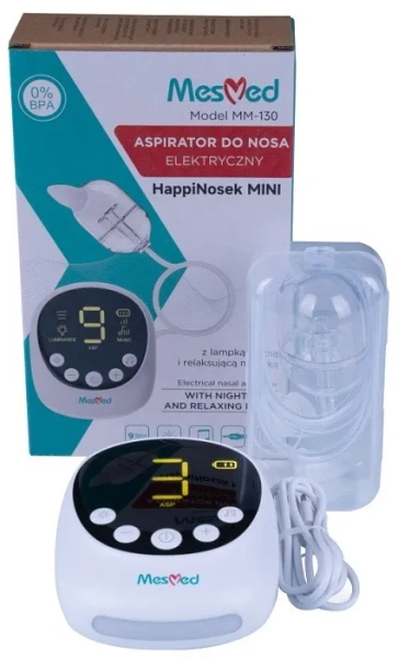 MESMED - elektryczny aspirator do nosa dla niemowląt i małych dzieci | HappiNosek Mini