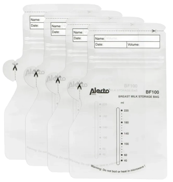 ALECTO BF100 - woreczki do przechowywania pokarmu 100 szt.