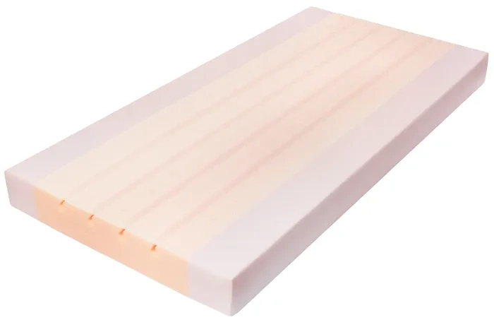 YOONCO - łóżeczko drewniane Timio z barierką + materac Air | Białe