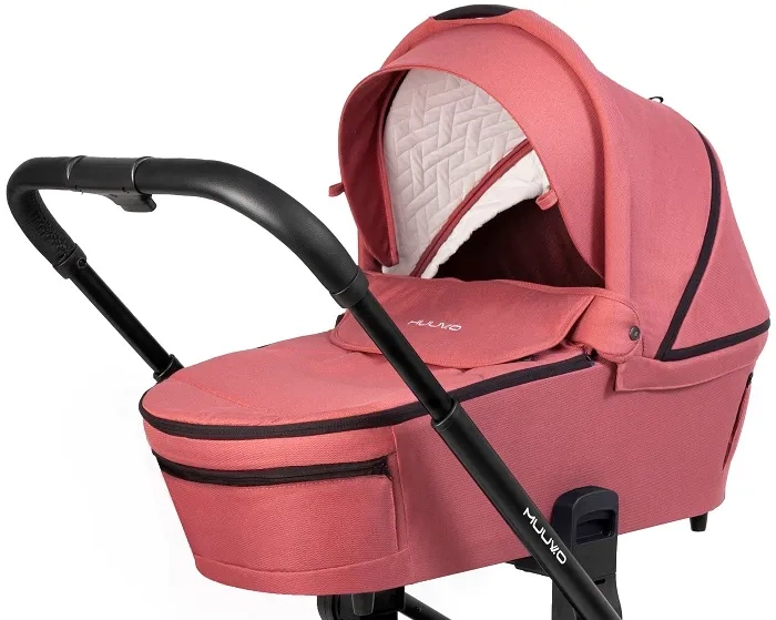 MUUVO Quick SE 2 - wózek wielofunkcyjny, zestaw 2w1 z gondolą Quick 3.0 | Diamond Graphite + Pure Pink (+ ADAPTERY)