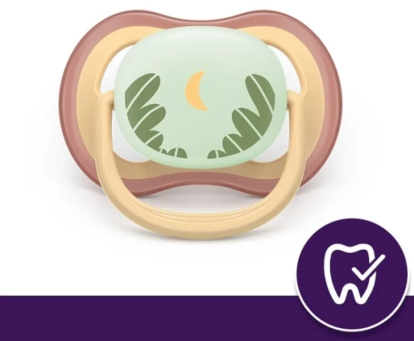 PHILIPS AVENT Ultra Air Nighttime - smoczek ortodontyczny 2 szt. | 0-6 m