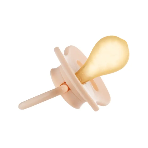 CANPOL BABIES - smoczek uspokajający kauczukowy 0-6m okrągły NUDE | kremowy