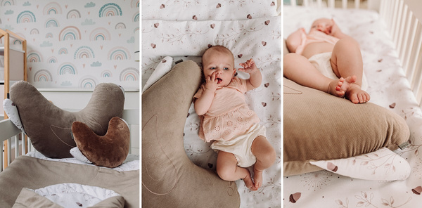 YOONCO - poduszka wielofunkcyjna duża Ptaszek | Forest Velvet