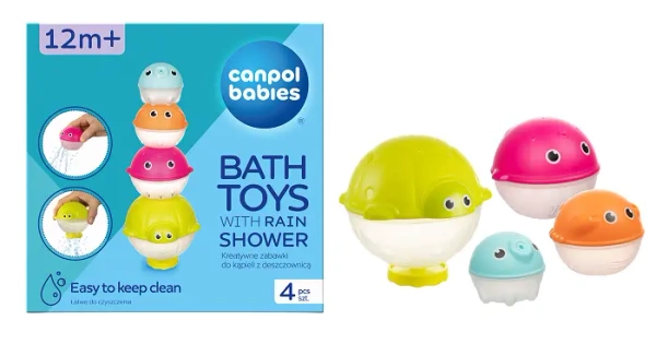 CANPOL BABIES - zestaw kreatywnych zabawek do kąpieli z deszczownicą | OCEAN