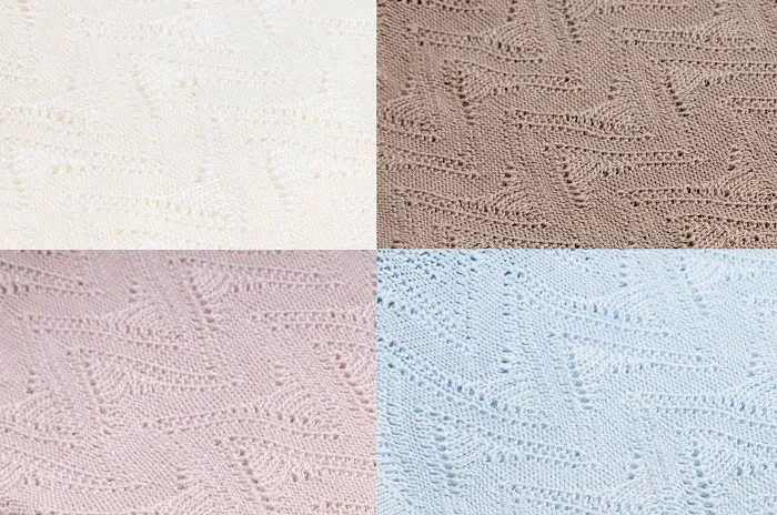 YOONCO Mgiełka - lekki kocyk bambusowy 80x100 cm | Ażur Niebieski