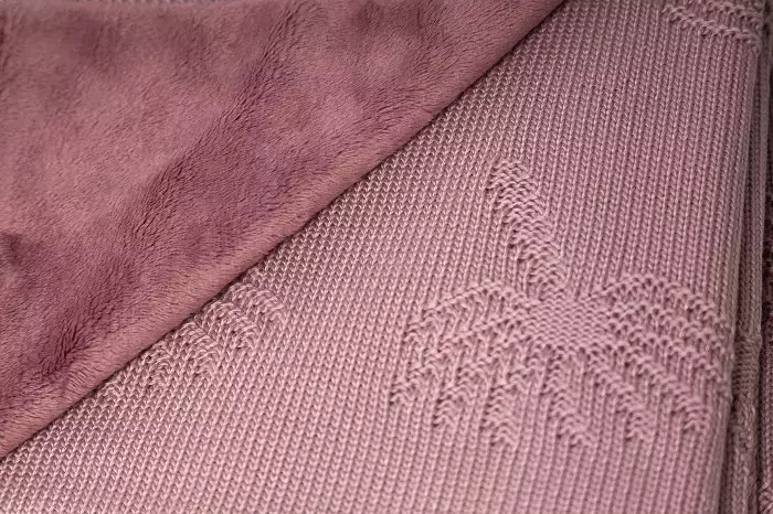 YOONCO Duo Dmuchawce - dwustronny kocyk bambusowy z minky 80x100 cm | Różowy