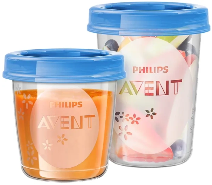 PHILIPS AVENT - pojemniki do przechowywania pokarmu 20 szt. + łyżeczka