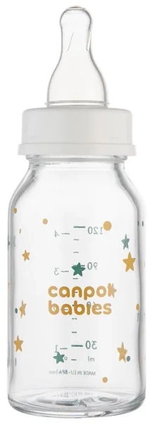 CANPOL BABIES - butelka szklana wąska 120 ml | TOYS