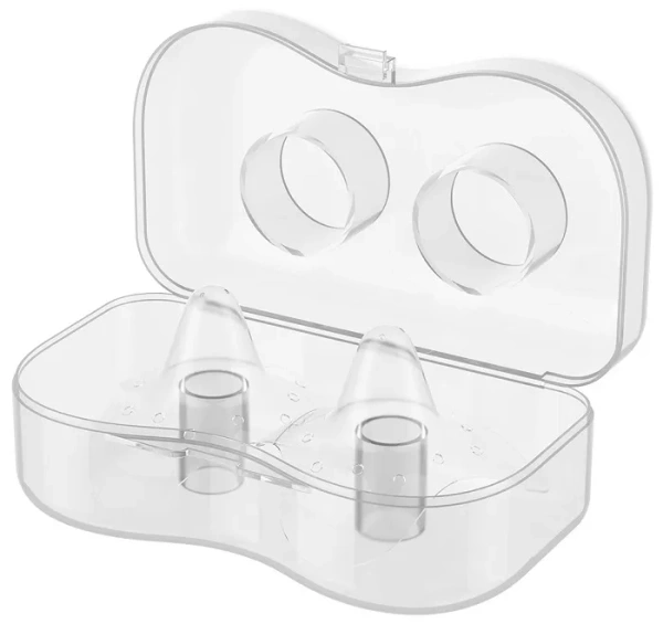 BABYONO Natural Nursing - silikonowe osłonki na piersi w etui | M