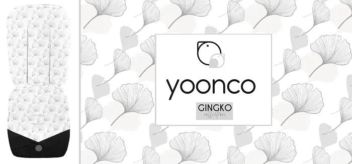 YOONCO - dwustronna, oddychająca wkładka do wózka AIR | Gingko