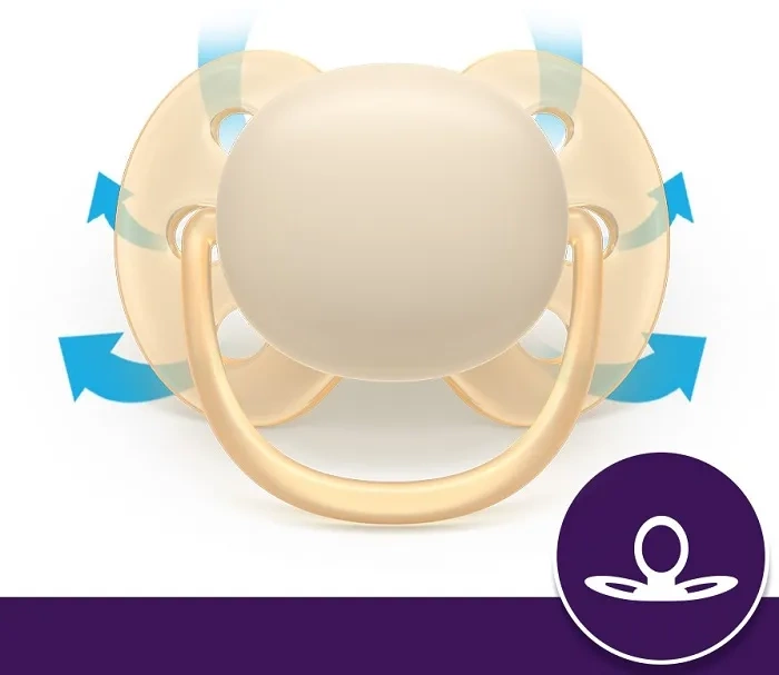 PHILIPS AVENT Ultra Soft Ultradouce - smoczek ortodontyczny 2 szt. | 0-6 m