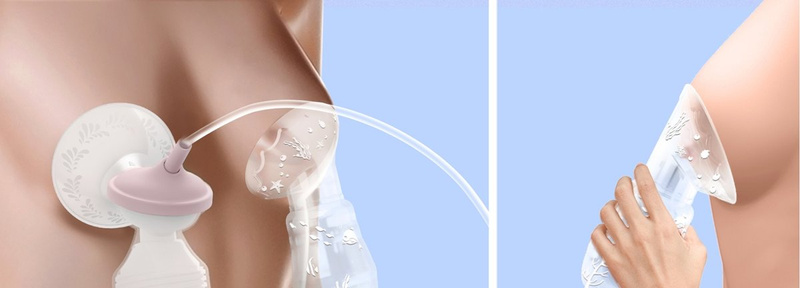 NENO Leite/Bottle 300 - kolektor na mleko MAGICZNA BUTELKA + butelka do karmienia i nauki picia ze smoczkiem 300 ml