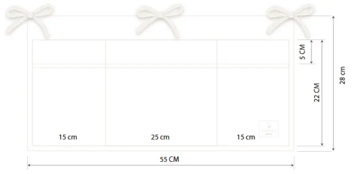 YOONCO - muślinowy organizer na łóżeczko | Brudny Róż