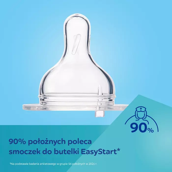 CANPOL BABIES - butelka szeroka antykolkowa ze świecącymi uchwytami PP EasyStart 120ml | Sleepy Koala niebieska