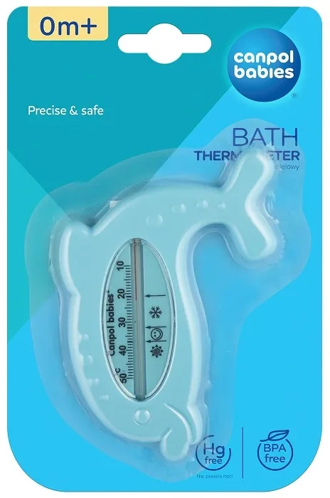 CANPOL BABIES - termometr do kąpieli dla niemowląt DELFIN | Niebieski