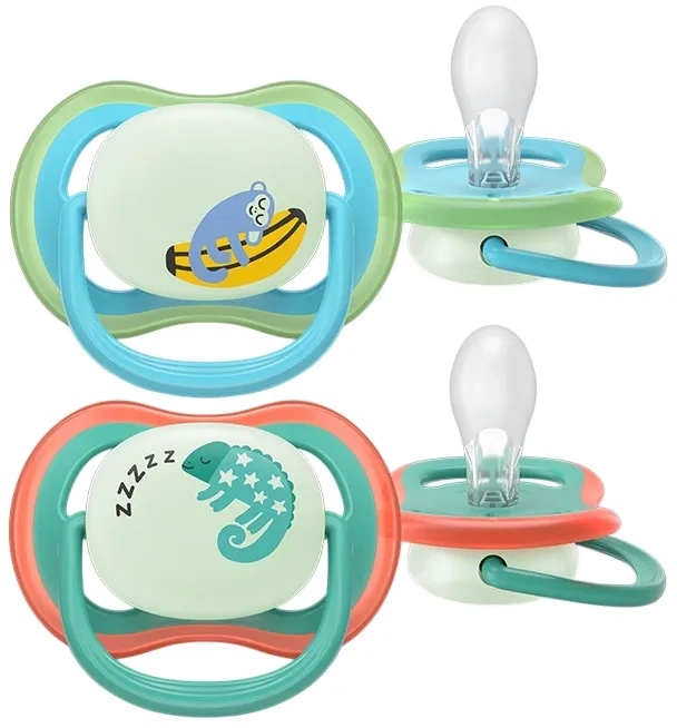 PHILIPS AVENT Ultra Air Nighttime - smoczek ortodontyczny 2 szt. | 6-18 m