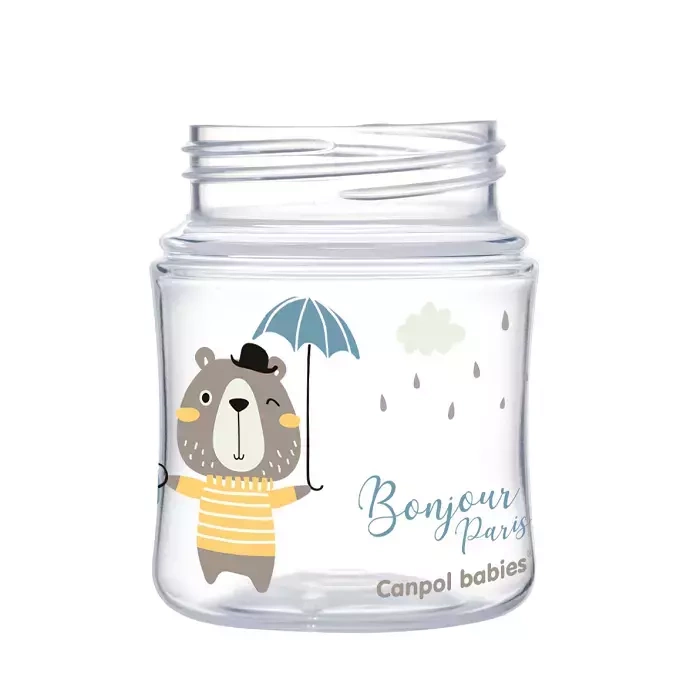 CANPOL BABIES - butelka szeroka antykolkowa 120 ml PP EasyStart | BONJOUR PARIS niebieska
