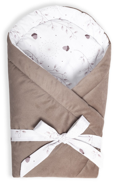 YOONCO - rożek niemowlęcy z kokardą 75x75 cm | Forest