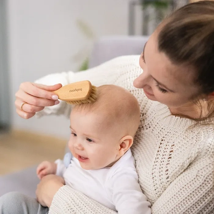 BABYONO - szczotka z naturalnego włosia | średnio miękka