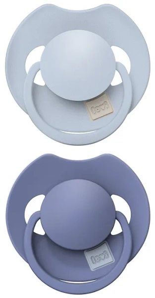 LOVI Prime - 2 x smoczek silikonowy dynamiczny 6-18 m | Baby Blue/Blue