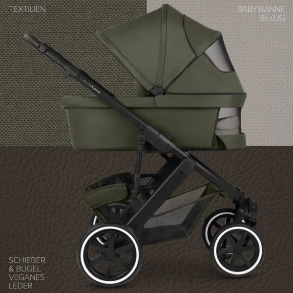 ABC DESIGN Salsa 5 Air - wózek wielofunkcyjny, zestaw 2w1 | Avocado