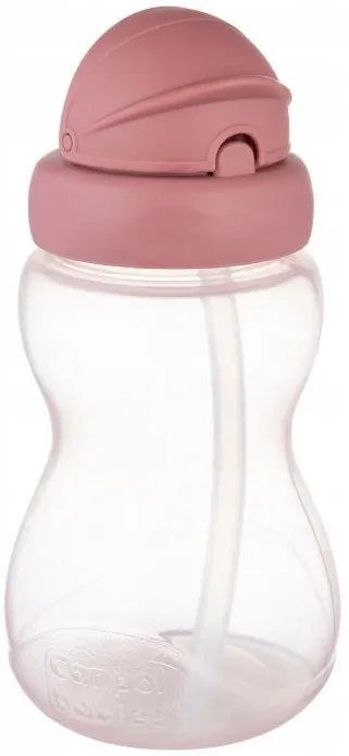 CANPOL BABIES - bidon ze składaną rurką silikonową 270 ml | Różowy