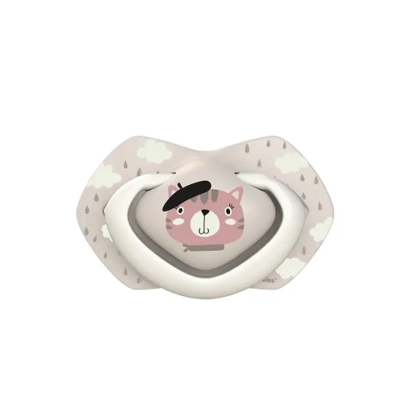 CANPOL BABIES - smoczek silikonowy Light touch 6-18m symetryczny | BONJOUR PARIS Girl 2 szt.