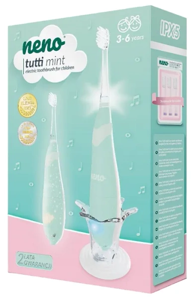 NENO Tutti - elektroniczna szczoteczka do zębów dla dzieci 3-6 lat | Mint
