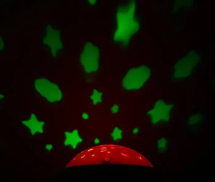 BABY MIX - karuzela do łóżeczka z projektorem i pozytywką | Czerwona