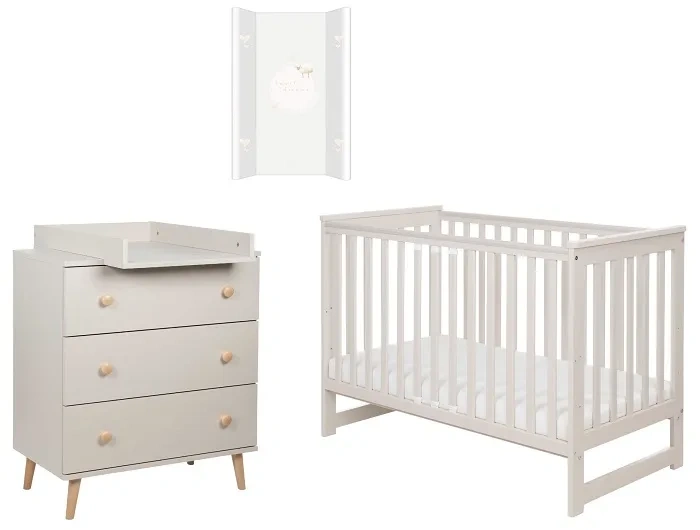 yoonco iwi łóżeczko dziecięce niemowlęce + komoda