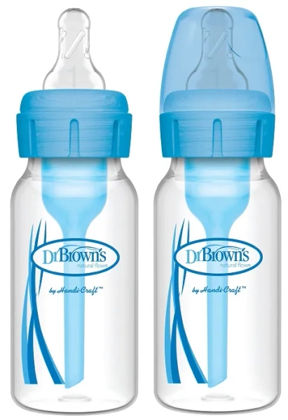 DR BROWN'S Options+ - 2 x antykolkowa, wąska butelka standard 120 ml, poziom 1 | 0 m+