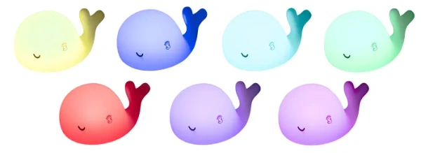 MESMED Świetlaczki Wodniaczki - pływająca lampka silikonowa zmieniająca kolory | Wielorybcio