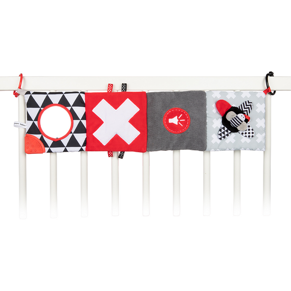 CANPOLBABIES -  pluszowa kontrastowa książeczka edukacyjna | SENSORY TOYS