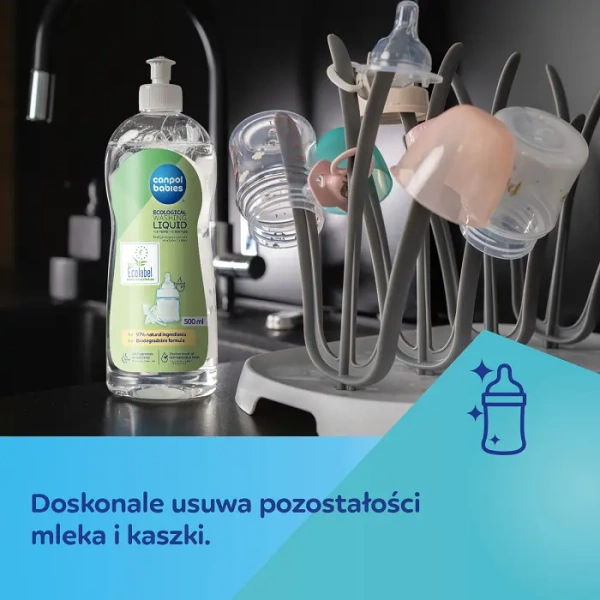 CANPOL BABIES - ekologiczny płyn do mycia smoczków i butelek 1000 ml | zapas