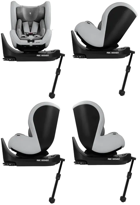 ABC DESIGN Tulip i-Size - fotelik samochodowy 0-13 kg + obrotowa baza Root | Black