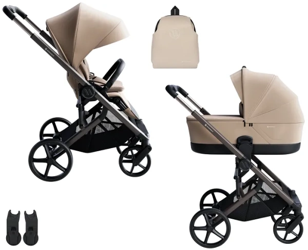 AVIONAUT Sirius - wózek wielofunkcyjny, zestaw 2w1 | Beige (+ ADAPTERY)